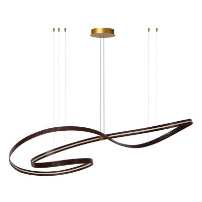Lucide SLALOM - Pendant light - LED Dim. - CCT - 1x80W 2200K/4000K - Coffee - Premium